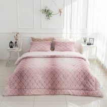 하프 풀달 극세사 차렵이불+베개커버1 세트SS