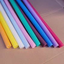 칼라 원형/꽃모양 백업 2~5cm 두께 2M길이 스치로폼막대 가래떡, 3cm, 3cm 주황 2M