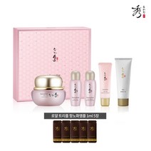 [KT알파쇼핑][LG생활건강] 수려한 수윤 크림 기획세트 + 로얄트리플 항노화앰플 파우치 5장