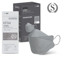 슈퍼 클래스 KF 94 스타일 컬러 마스크 대형 그레이 60 매 #992EA 아이리스