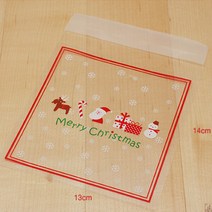 크리스마스 OPP봉투/접착(눈송이-대) / 13x17cm 50장 // 쿠키포장비닐 포장비닐 크리스마스