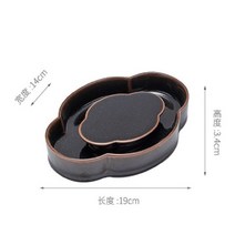 전통 원목 다도 차판 차 트레이 유약 냄비는 새로운 중국 스타일 건조 쿵푸 내장 물, 19x14x3.4cm