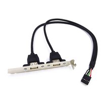 마더 보드 USB 2.0 9 핀에서 이중 USB2.0 배플 어댑터 케이블 USB2.0 후면 패널