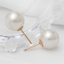 기타 [오노마]ONM14K골드필드기본화이트진주일자침귀걸이