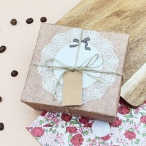 크라프트 무지 택 100p 종이택 포장택 마끈 라벨 상품택, 단품