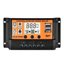 태양광 태양열 컨트롤러 충전 태양전지 10-100A MPPT/PWM 광 충전 컨트롤러 듀얼 USB 12V/24V 자동 전지 패, 01 1pcs_04 40A