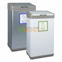 오너클랜 리빙 스틸분리휴지통(일반)(일반형/페달X뚜껑O), 색상랜덤/병류