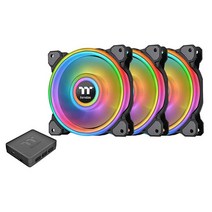 써멀테이크 Thermaltake 링 쿼드 라디에이터 팬 블랙 120mm (CL-F088-PL12SW-B), Black_120mm
