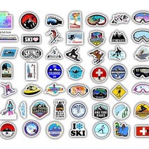 퍼네스 캠핑스티커 캐리어 노트북 데코방수스티커 25장 SET, 모양