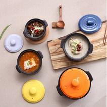 1250도 소성 무균열 컬러 모던 뚝배기 내열냄비, 16cm, 1개