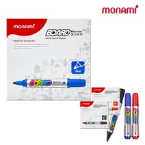[영번지몰] 모나미 순한 냄새 보드마카 낱색 화이트 보드 마카 펜, 12개입, 파랑_1다스(2mm)