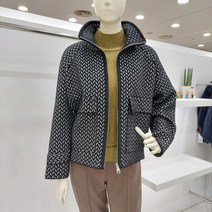 막스카라 스탠드 카라 숏 쟈켓 M24QWJ347ME-B1