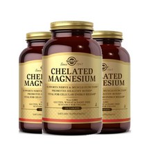 Solgar 킬레이트 마그네슘 Chelated Magnesium 250 Tablets 3병, 250정
