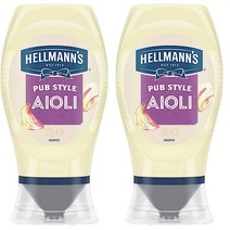 헬만스 갈릭 아이올리 소스 스퀴즈 Hellmanns Garlic Aioli Sqeeze Bottle 252g 2개