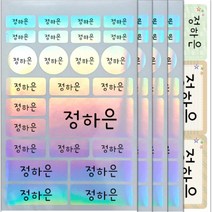 방수네임스티커 혼합형-대 특대형+홀로그램(총5장) 네임스티커 이름스티커, 23)홀로그램-이름1줄인쇄