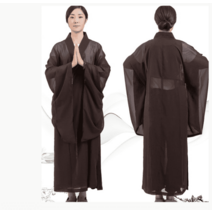 남녀공용 생활한복 여름 얇은 고급 마사 개량한복 티, 키  약 145 노란색