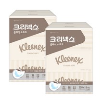 크리넥스 클래식 미용티슈, 230매, 12개