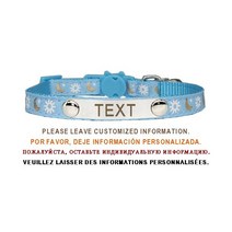 고양이 하네스 목줄 가슴줄 앞섬방지 산책줄 ID 안전 버클 강아지 칼라 조절 가능한 명판 조각 스테인레스 스틸 나일론 새끼 목걸이, S, sun-blue