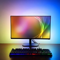 휴대용 모니터 4k 13인치 15인치 easy diy 주변 조명 컴퓨터 rgb led, 미터당 60개의 LED, 1m 키트