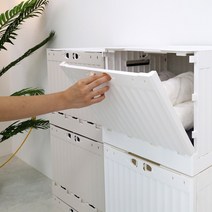 데일리 폴딩리빙박스 60L 접이식 수납정리함 공간박스, 폴딩 리빙박스(그레이)
