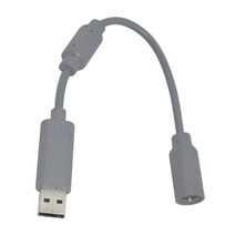 유선 컨트롤러 커넥터 Xbox 360 용 USB 분리 케이블 코드 어댑터, 실버 그레이