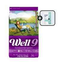 웰나인캣 오리 1kg 1.5kg 고양이사료 기호성강추 유기농원료70% 본품200g 총2개증정 웰나인, 웰나인 캣 오리 1.5kg