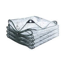 urkoteer 바람막이 베란다용 마트용 방풍비닐 투명커튼 쉘터비닐막 비닐천막 pvc 방풍비닐 방수포, 0.8m x 1.5m, 1개