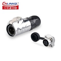 Cnlinko 2 3 4 5 6 7 8 핀 M12 전기 케이블 항공 연결 관 3A 5A 100V 125V AC DC 힘 위탁 접합기 옥외 태양, 01 2pin