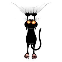 메달린 고양이 칼라 스티커 자동차 특이한 포인트 스티커, 혼합색상, 1개