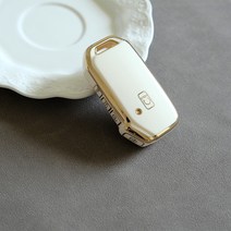 쥬롬 기아 스마트키 케이스 키 홀더 골드라인 TPU k3 k5 k7 k8 k9 쏘울 니로 셀토스 스토닉 카렌스 스포티지 쏘렌토 카니발 EV6 스팅어 모하비 모닝 레이 호환 키케이스, 화이트, A타입 5버튼