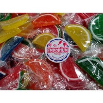 미국직구 엠포리움 캔디 모둠 과일 슬라이스 - 신선하고 맛 포장 달콤한 설탕 샌딩 오렌지 라임 수박 체리 블루 라즈베리 레몬 슬라이스 레드, 상세참조, 수량