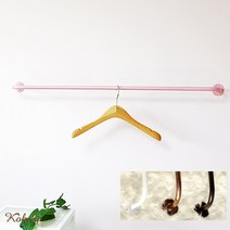 코코디피 옷가게 벽면 고정식 행거 철제 파이프 옷걸이 헹거, 가로 120cm+흰색