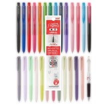 유니볼 시그노 노크식 RT1볼펜 UMN-155 0.28 0.38, 4.시그노노크식리필심0.38mm, 레드