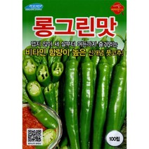 (씨앗) 롱그린 맛고추 - 매운맛이 적고 육질이 부드러운 맛있는 풋고추 종자 씨앗 - 100립