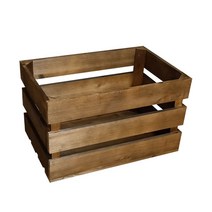 나무 상자 박스 원목 수납 칼라 공간 책장 도어형, 1단 가로 50*세로 32*높이 9cm, 빈티지