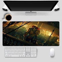 마우스/키보드 리그 오브 레전드 갱플랭크 게임용 마우스 패드 PC 노트북 게이머 미끄럼 방지 매트 키보드 데스크 레전드용, [07] LockEdge900x400x2mm, [04] A2