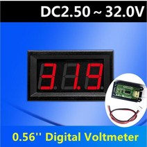 1pc DIY DC100V 10A 전압계 전류계 파란색 빨간색 듀얼 앰프 볼트 전압 전류 미터 게이지 테스터 패널 자동, 05 Red Voltmeter