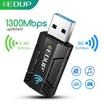 EDUP WiFi6 USB 어댑터 듀얼 밴드 AX1800 MU-MIMO 소프트 AP WiFi 어댑터 무선 WiFi 동글 802.11AX 네트워, CN_EP-1689GS 1300M