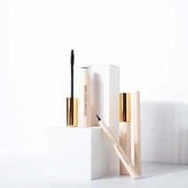 미크릿 비건 안번지는 미온수클렌징 마스카라+아이라이너 2종 세트, 블랙+블랙