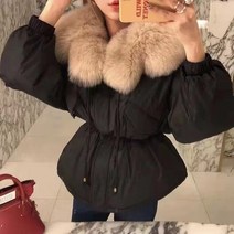 페이크퍼 카라 탈부착 야상 패딩 허리스트링 점퍼