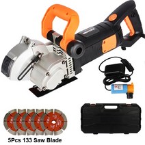 파트너 하스리 콘크리트 절단기 홈파기4800W 전기 벽 체이서 Slotting 기계 철강 콘크리트 절단 원형 톱 키, 01 4800W 133 Saw Blade