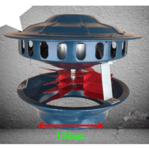 무동력 무소음 옥상 환풍기 난로 굴뚝 팬 흡연 환기, 80W 방진 8 블레이드