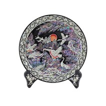 H.jin 나전칠기 지휘봉 쟁반 데스크 필함세트 호박캔디함 선물세트 혼수품 답례품, 나전칠기 미니쟁반(송학)