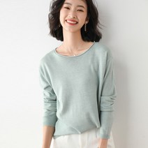 겨울 가을 이너니트 여성 라운드넥 와이드 루즈핏 이니트 1469091846