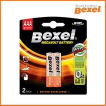 벡셀 AAA 메가볼트 건전지 2개입, 단품