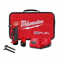 공구 Milwaukee 2485-22 M12 FUEL Lithium-Ion Right Angle Die Grinder Kit (2 Ah), one option, one option