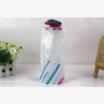휴대용 미니 전기포트 1pc 초경량 접이식 물 가방 소프트 플라스크 병 야외 스포츠 하이킹 캠핑 물 가방 접는 물통 가방, 하얀