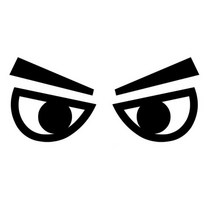 지노기업/화난눈 테이프/트럭/반사테이프/차량용 눈동자 스티커/추돌방지/반사스티커/화물차/1톤/버스/눈알/데코/눈깔/포터2/봉고3/눈알스티커/눈깔테이프/대형트럭/마이티/2.5톤/소형, 화난눈 스티커(대형)