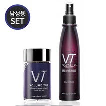볼륨톡 천연 흑채 남성용 탈모커버 스프레이 세트 (남성 본품+미스트), 적갈색+헤어미스트, 1세트