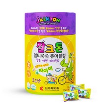 조아제약 잘크톤 츄어블 젤리 유아 키즈 씹어먹는 멀티비타민 어린이종합영양제 성장기어린이 멀티튼튼 멀티쑥쑥 우유퐁당 초유 칼슘 비타민D 영양간식 GMP인증 90정 1통, 멀티쑥쑥 츄어블정(포도맛)1통